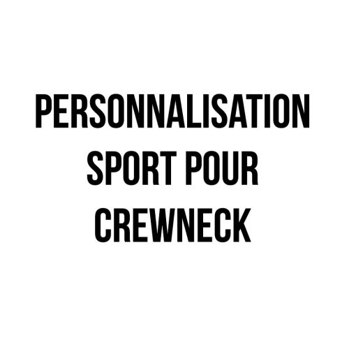 Personnalisation sport pour crewneck