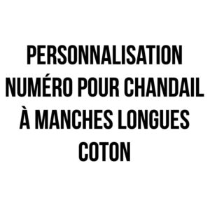 Personnalisation numéro pour chandail à manches longues coton
