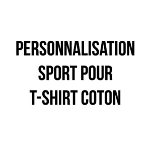 Personnalisation sport pour t-shirt coton