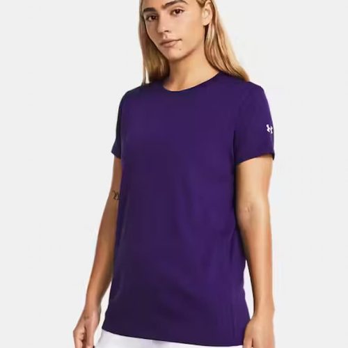 UA W'S Athletics Shortsleeve Tee Purple