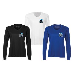 Chandail à manches longues polyester avec col V