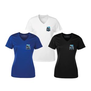 T-shirt polyester femme col V