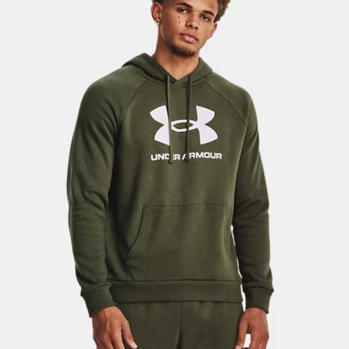 UA RIVAL FLEECE LOGO HD GREEN