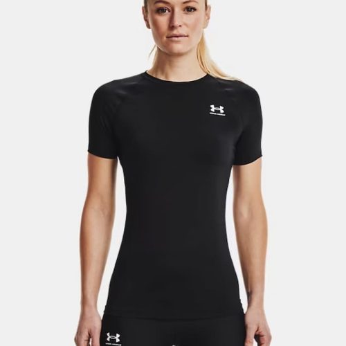 UA HG AUTHENTICS COMP SS BLACK W