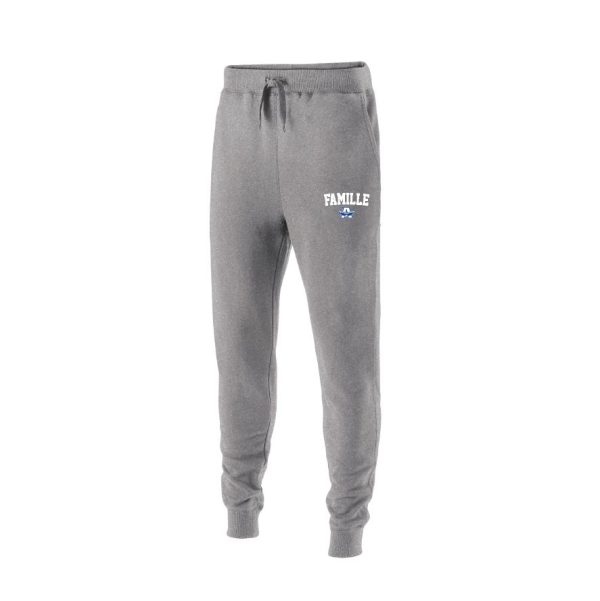 Pantalon Coton Ouaté Gris Pâle