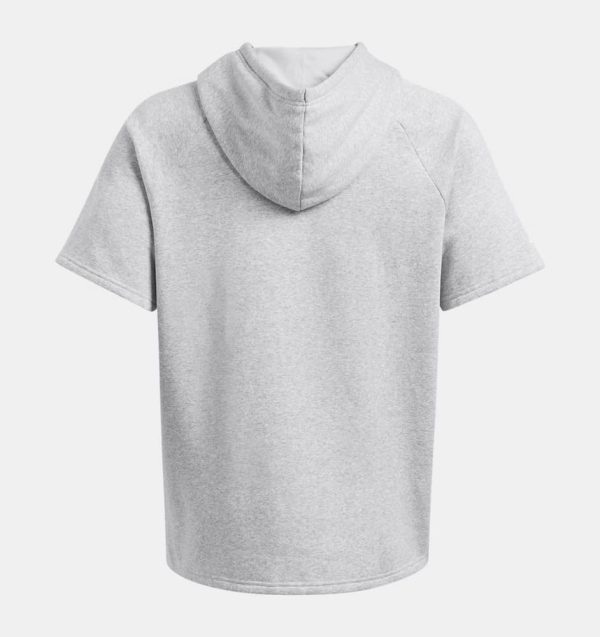 UA Rival Fleece Men's Short Sleeve Hoodie Gris – Image 5