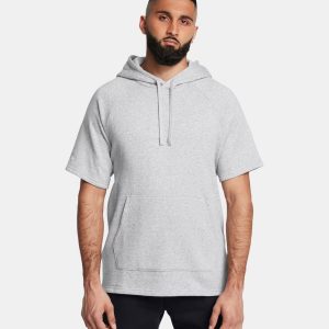 UA Rival Fleece Men's Short Sleeve Hoodie Gris