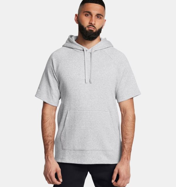 UA Rival Fleece Men's Short Sleeve Hoodie Gris