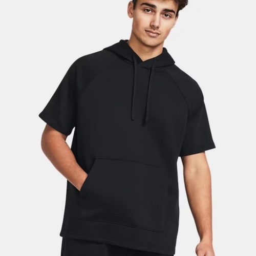 UA Rival Fleece Men's Short Sleeve Hoodie Noir