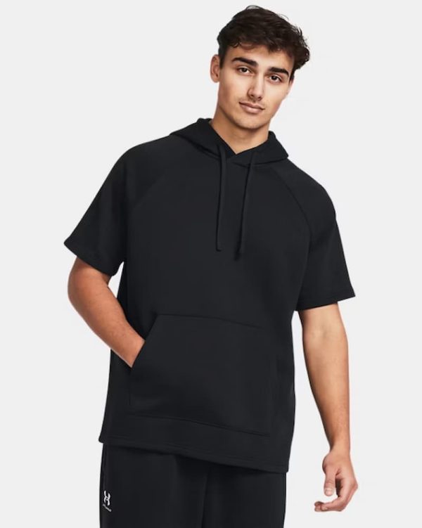 UA Rival Fleece Men's Short Sleeve Hoodie Noir