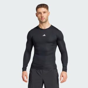 Adidas T-Shirt Compression LS Noir