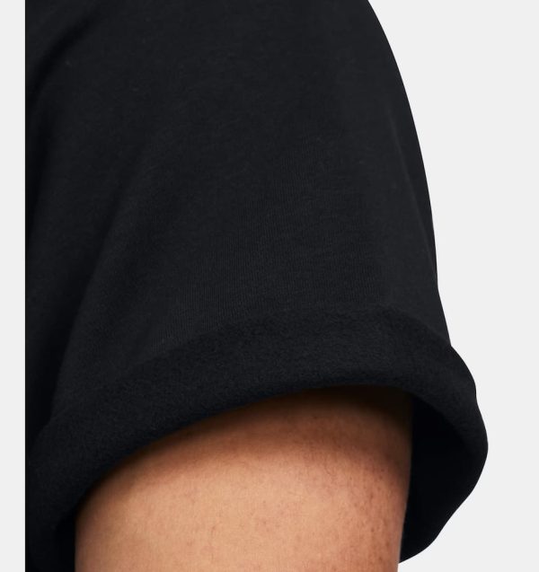 UA Rival Fleece Men's Short Sleeve Hoodie Noir – Image 3