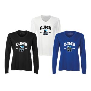 Chandail à manches longues polyester avec col V (Nouveau Logo)